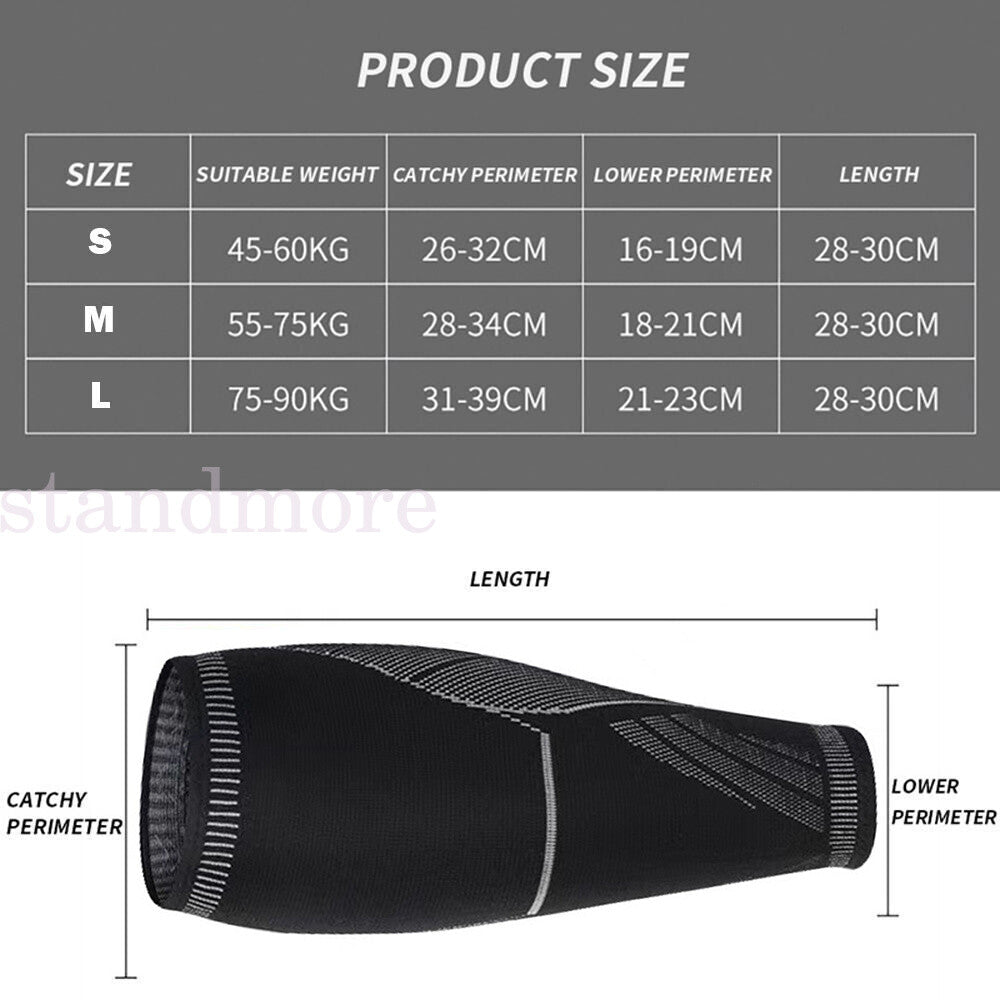 Calf Leg Running Sport Compression Sleeve Socks Shin Splint Support Brace Guard