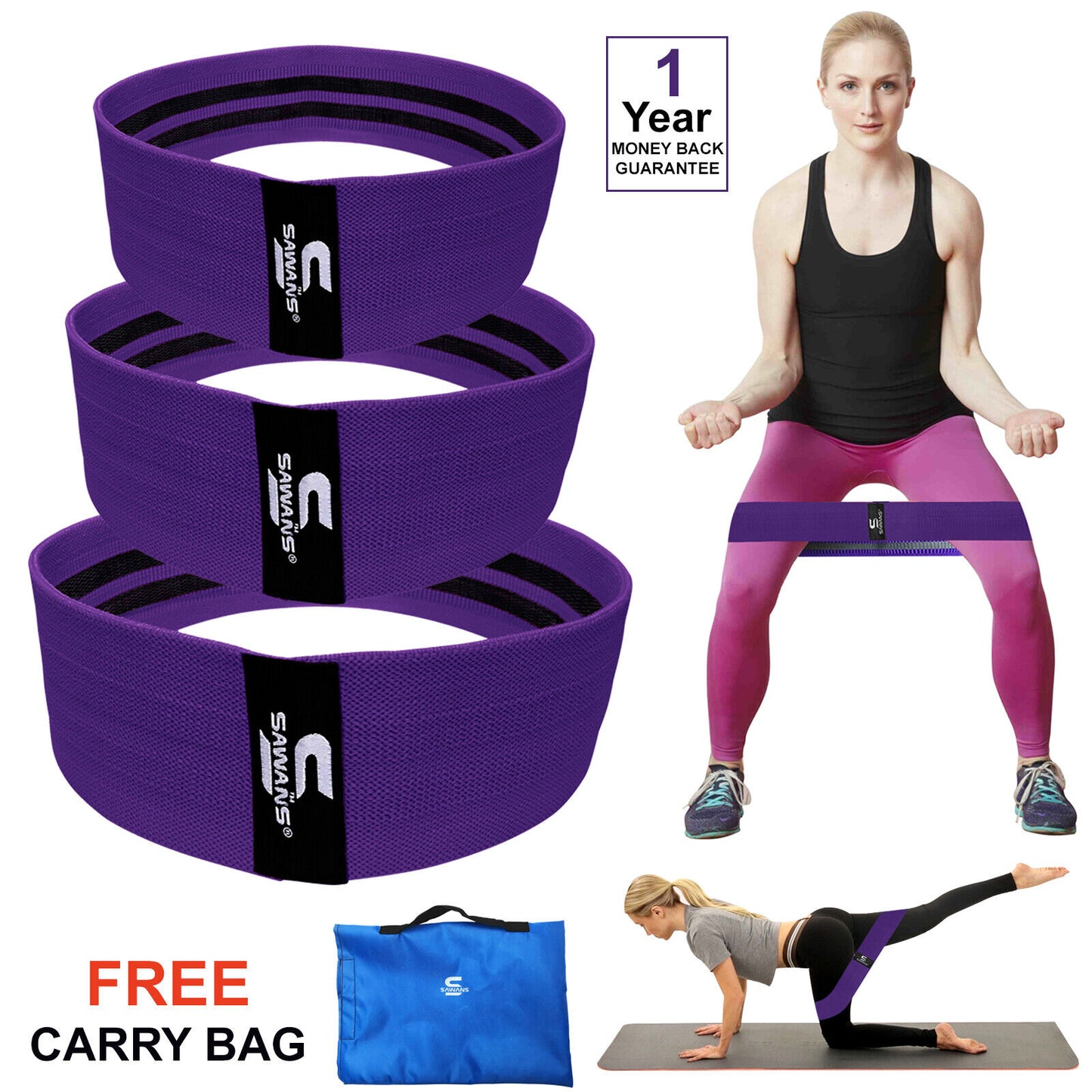 Resistance Bands for Recovery & Injury Rehab (3 Levels)