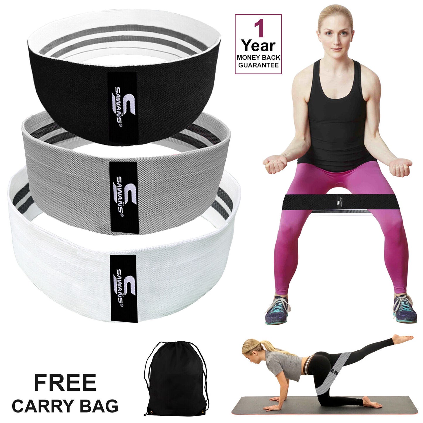 Resistance Bands for Recovery & Injury Rehab (3 Levels)