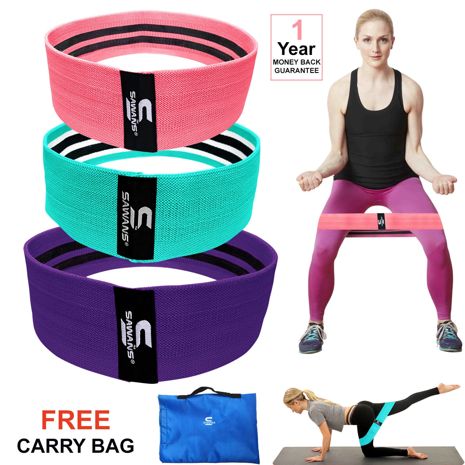 Resistance Bands for Recovery & Injury Rehab (3 Levels)