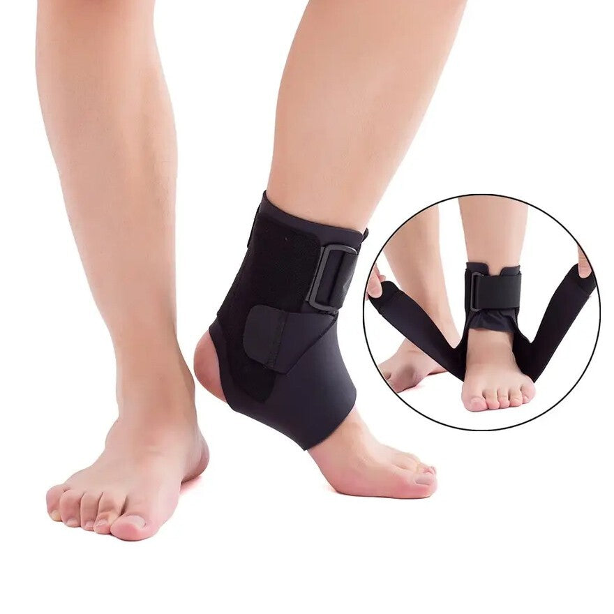 Adjustable Ankle Support Brace - Compression Wrap for Athletic Performance, Injury Recovery, and Foot Pain Relief